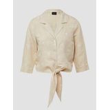 s.Oliver BLACK LABEL - Blouse - Linnenblend - Kortgeknipt - Bijenborduurwerk