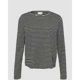 T-shirt - Gestreept - Lyocell - Lange Mouw - Aansluitende Pasvorm