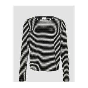 T-shirt - Gestreept - Lyocell - Lange Mouw - Aansluitende Pasvorm