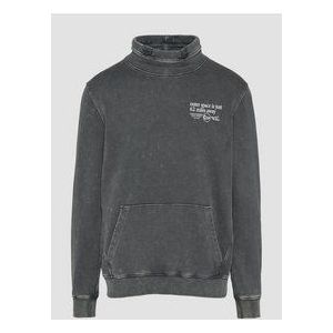 Sweatshirt - Gestructureerd - Met Opstaande Kraag
