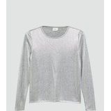 T-shirt - Zilver - Metallic - Lange Mouwen - Voor Tieners
