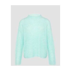 Gebreide Trui - Tweekleurig - Luxe Alpacamix - Opstaande Kraag - Lange Mouwen