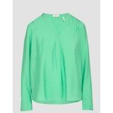 s.Oliver - Blouseshirt - Lichtgroen - Viscose - Lange Mouw