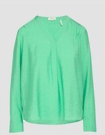 s.Oliver - Blouseshirt - Lichtgroen - Viscose - Lange Mouw
