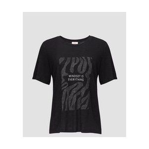 s.Oliver - Shirt - Zwart Gemêleerd/Wit