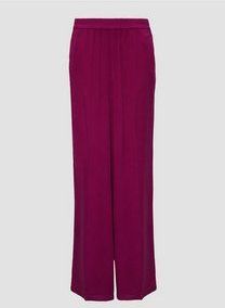 s.Oliver - Broek - Lichte en Luchtige Stoffen - Hoge Tailleband - Wijde Pijpen