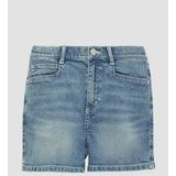 s.Oliver - Suri - Jeansshort - Blauw - Slim Fit, High Rise, Stretchkatoen, 5-Pocket Design