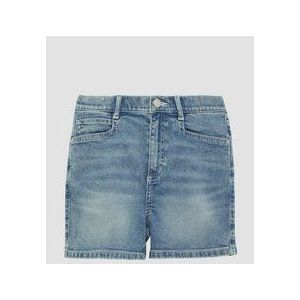 s.Oliver - Suri - Jeansshort - Blauw - Slim Fit, High Rise, Stretchkatoen, 5-Pocket Design