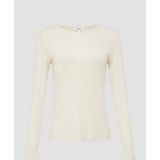 s.Oliver - T-shirt - Beige - Lange Mouwen - Slim Fit