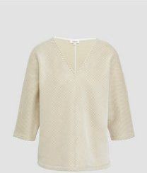 s.Oliver - T-Shirt - Gestreept - 3/4-mouwen - V-hals