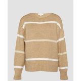 Gebreide Trui - Gestreept - Relaxed-fit - Ronde Hals - Verlaagde Schouders