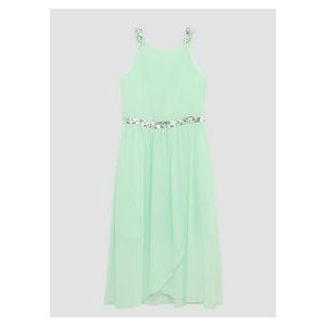 s.Oliver - Jurk - Lichtgroen - Chiffon - 3/4 Lengte