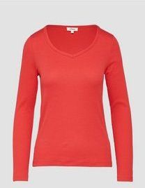 s.Oliver - T-shirt - Coquelicot - Lange Mouwen - Jersey
