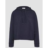 s.Oliver Zachte sweater met capuchon met hart-borduurwerk, Donkerblauw, 36