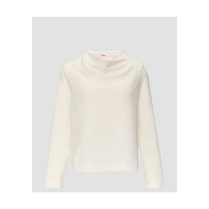 T-shirt - Effen - Jersey - Watervalhals - Lange Mouw