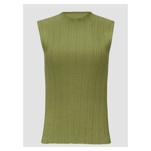 s.Oliver - Gebreide Top - Kiwi - Mouwloos - Slanke Pasvorm