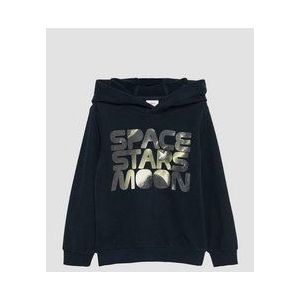 s.Oliver - Sweatshirt - Navy - Capuchon - Motiefprint