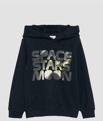 s.Oliver - Sweatshirt - Navy - Capuchon - Motiefprint