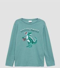 Pailletten - Longsleeve - Kerstmotief - Zwart - Katoen