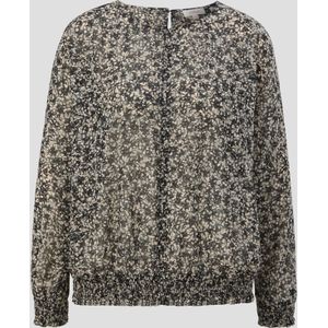 Chiffon blouse met motief all-over