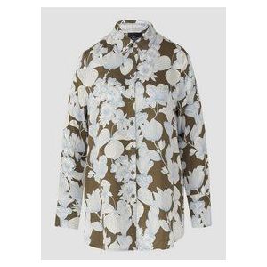 s.Oliver BLACK LABEL - Overhemdblouse - Regular Fit - All-over Motief - Lange Mouwen
