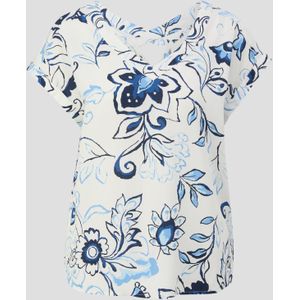 Viscose blouse in een relaxed fit met cut-out