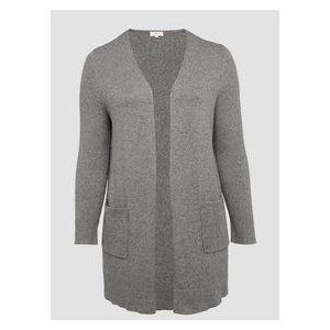 Vest - Lange - Regular-fit - Katoenmix - Met Steekpatroon en Opgestikte Zakken