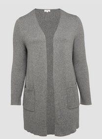 Vest - Lange - Regular-fit - Katoenmix - Met Steekpatroon en Opgestikte Zakken