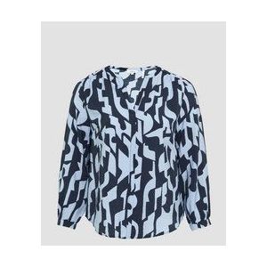 s.Oliver - Blouse - Viscose - V-hals - Geraffineerde Ruches