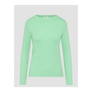 Shirt - Effen - Aansluitende Pasvorm - Lange Mouw - Ronde Hals