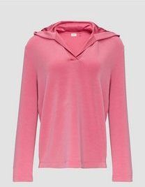 Longsleeve - Mélange - Jersey - Gevoerde Capuchon - Losse Pasvorm