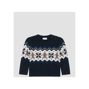 s.Oliver - Trui - Navy - Kerstdesign - Lange Mouw