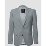 Blazer - Mélange - Slim Fit - Gedeeltelijk Gevoerd