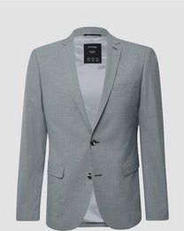 Blazer - Mélange - Slim Fit - Gedeeltelijk Gevoerd