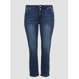 s.Oliver - Jeans - Mid-rise - Geborsteld Denim - Stretchy Curvy Pasvorm