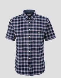 Overhemd - Geruit - Heren - Katoen - Korte Mouwen - Normale Pasvorm - Kent-kraag