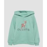 s.Oliver - Sweatshirt - Pastelgroen - Capuchon - Motiefprint