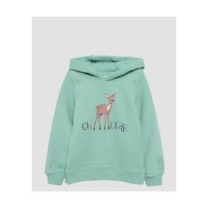 s.Oliver - Sweatshirt - Pastelgroen - Capuchon - Motiefprint