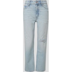 Cropped jeans Karolin / regular fit / high rise / straight leg / pailletjes