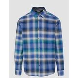 s.Oliver - Overhemd - Blauw - Geruit - Lange Mouw