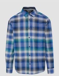 s.Oliver - Overhemd - Blauw - Geruit - Lange Mouw