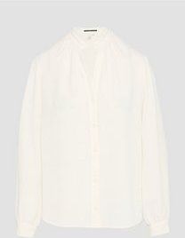 Blouse - Effen - Klassieke Blouse - Lange Mouw - Normale Pasvorm