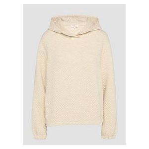 s.Oliver - Sweatshirt - Ivoor - Capuchon - Losse Pasvorm