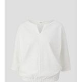 T-shirt - Effen - Jersey - Uitgesneden Hals - Driekwart Mouw