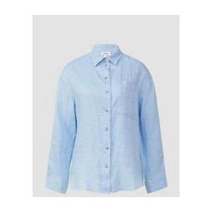 s.Oliver - Blouse - Lichtblauw - Puur Linnen - Relaxed Fit