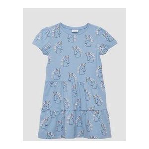 s.Oliver - A-lijn Jurk - Jersey - Met Pofmouwtjes - Ronde Halslijn