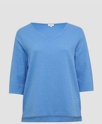 s.Oliver - Sweatshirt - Zacht - Jersey - V-hals - 3/4 Mouwen