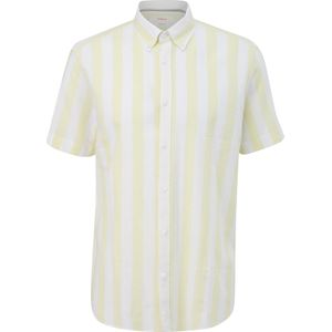 Regular: buttondownoverhemd van een linnenmix