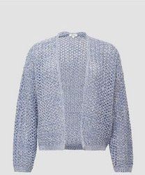 s.Oliver - Gebreid Vest - Pastellila - Lange Mouw - V-hals