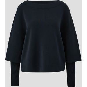 Scuba-sweatshirt met boothals